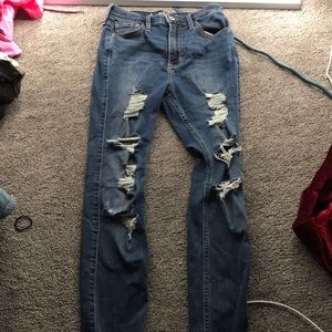 high rise skinny jeans
